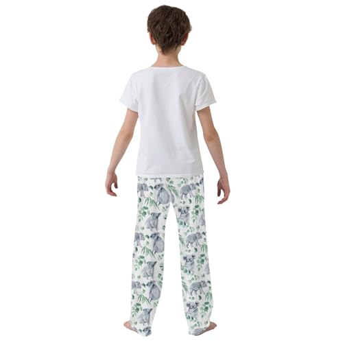 Koala Watercolor Boys Long Pants Soft Trousers Elastic Waist Kids Lounge Bottoms with Pockets S-XL3