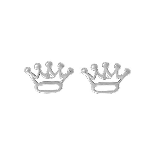 Boma Jewelry Sterling Silver Crown Stud Earrings