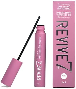 The Original Revive7 Lash Serum Tint Mascara - Lengthening, Tinted, Thickening Lash Serum Formula Eye Makeup Waterproof Mascara For Length & Volume Makes Lashes appear Longer and Thicker 6 ml (Black)