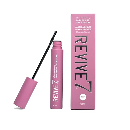 The Original Revive7 Lash Serum Tint Mascara - Lengthening, Tinted, Thickening Lash Serum Formula Eye Makeup Waterproof Mascara For Length & Volume Makes Lashes appear Longer and Thicker 6 ml (Black)