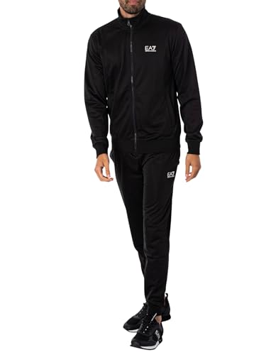 Tuta con zip con logo EA7 Uomo Tuta Con Zip Con Logo, Black, M