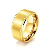 Ayoiow Anillos de boda de tungsteno para hombre, ajuste cómodo, anillos de compromiso de tungsteno para parejas, acero mate, talla N 1/2-Z, Z, Acero de tungsten, Sin piedra preciosa