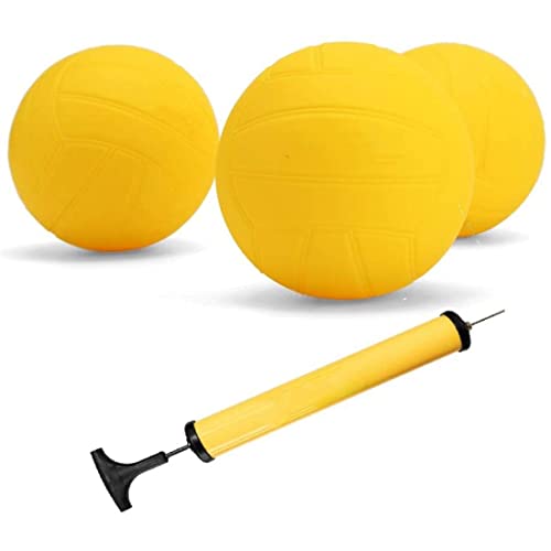INTCHE Roundnet Spiel Ball Austauschbare Wettkampf BäLle Mini Volleyball 3 Pack mit Pumpe