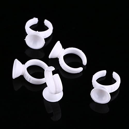 Pack of 100 Ink Rings, InkCups, Disposable Adhesive Rings, Ink Cups, Small Cups for Ink Accessories (Without Partition #02)