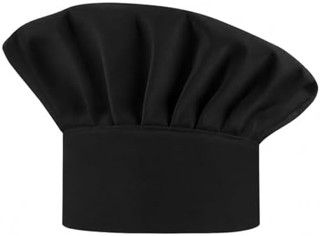 YANEK Unisex Chef Hat Adjustable Elastic Band Breathable Chef Cooking Cap for Kitchen, Restaurant, Bakery, Hotel Catering Staff Uniform Chef Hat for Men & Women, Comfortable Design