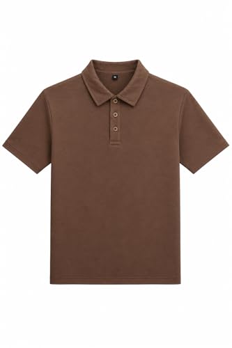 Image of Men's Short Sleeve Polo T-Shirt, Casual Collared Top