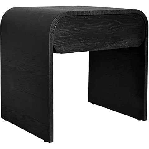 Meridian Furniture 861-NS Cresthill Collection Mid-Century Modern Nightstand, Black Oak, 24" W x 18" D x 23" H Cover
