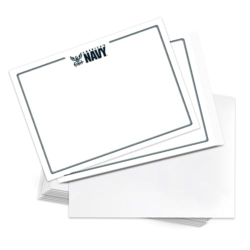 Image of Desert Cactus United States Navy US 10 Pack Notecards Stationery Cardstock Includes Envelopes Memo Party Thank You (Notecard Design 1)