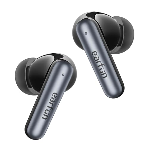 EarFun Air Pro 4i Noise Cancelling Wireless Earbuds, Hi-Res Sound with LDAC, 6 Mics AI ENC Clear Call, 40H Playtime, Multipoint Connection, Surround Sound, Bluetooth 5.4 Earbuds, Wireless Ch