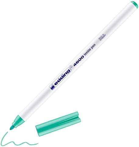 Edding 4600 Textile Pen - Grey - 1 Pen - Round Nib 1 Mm - Permanent Fabric Pens for Drawing On Textiles, Wash-Resistant to 60 °C - Fabric Pen, 4-4600012