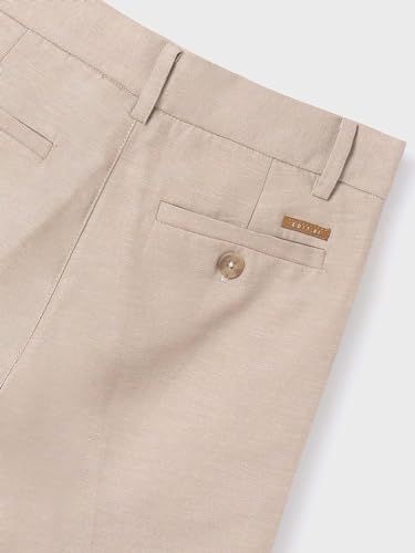 Mayoral Natural Suiting Pants for Boys Coconut3