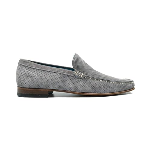 Giovacchini Shoes Men's Diego Perforated Suede Slip-on Moccasins2