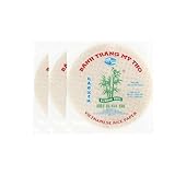 Papel de arroz redondo 22 cm para rollitos vietnamitas y spring rolls, 3 paquetes 340 g, fácil hidratación y enrollado, ideal para recetas asiáticas en casa
