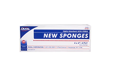 Dukal Sponge, Non Woven, Non Sterile, 4" x 4", 4-Ply, White (Pack of 2000) miniatura 2
