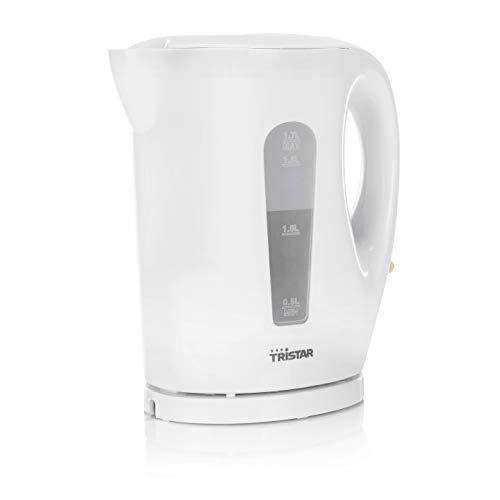 Miniatura 3 de Tristar WK-3380 Hervidor de agua eléctrico, capacidad 1.7 litros, libre de BPA, filtro antical, protección contra ebullición en seco, apagado automático, base antideslizante, plástico, 2200 W