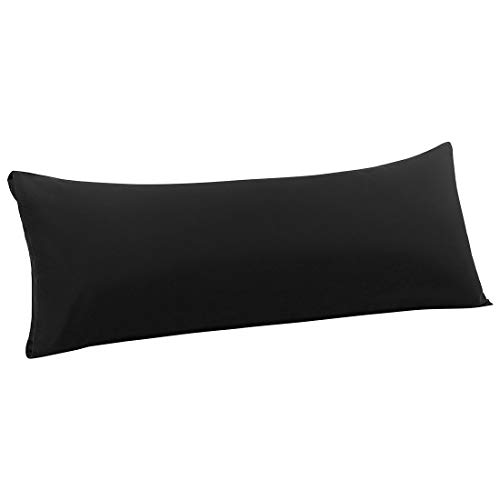 PiccoCasa Housse de coussin de corps avec fermeture à enveloppe, taie d'oreiller pour traversin long, housse de coussin en microfibre douce 110 g/m², corps...