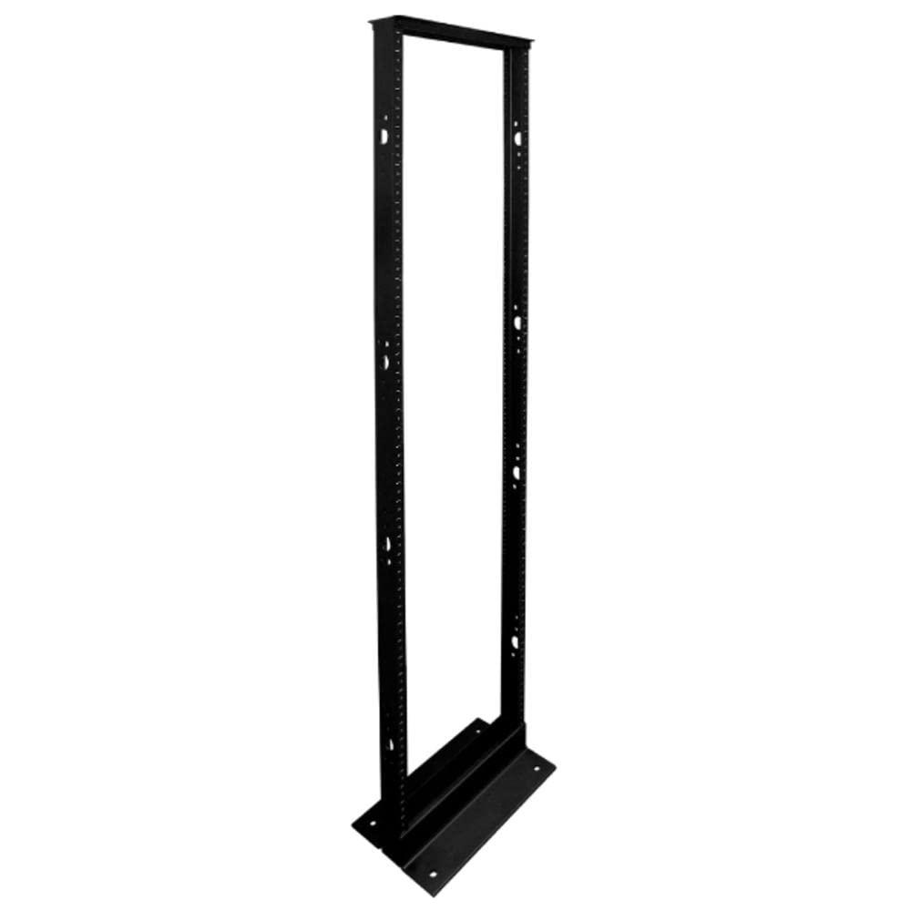Wavenet 45U 2 Post Rack, 12-24 Threaded Holes (2POST-45U-BLACK) New