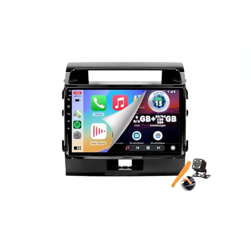 Autoradio 2 Din Android 15.0 GPS 9'' Carplay Land Cruiser 2007-2015 5G