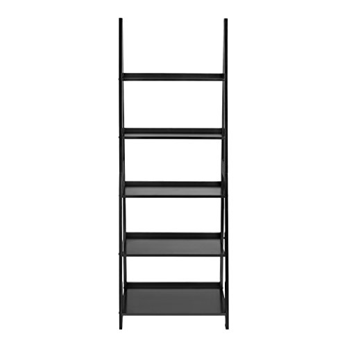 PJ Wood 5 Tier A-Frame Ladder Shelf - Black