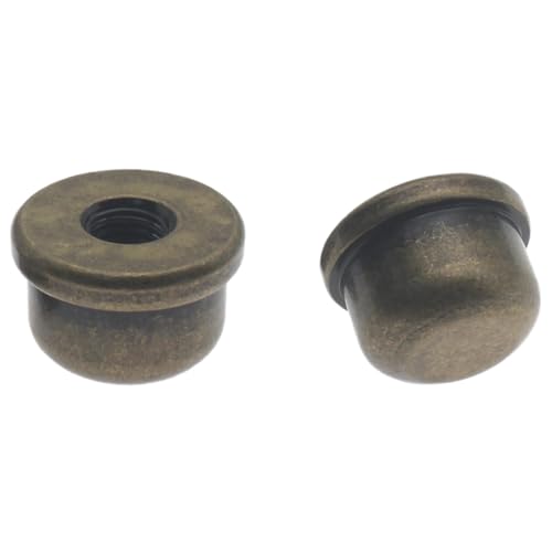 Image of 2 Pcs Solid Lamp Finials Caps 1 /4-27 Lamp Finial Knob Lamp Accessories Tapped of Tops for Lamp Shade Holder Harp (Bronze)
