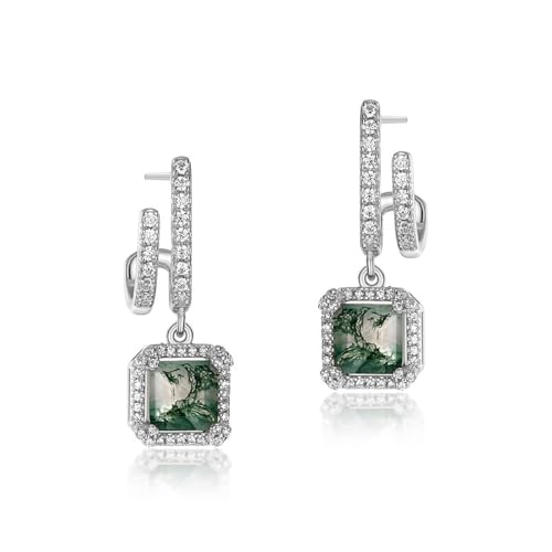Agate mousse en boucles d'oreilles pour sublimer vos tenues d'été