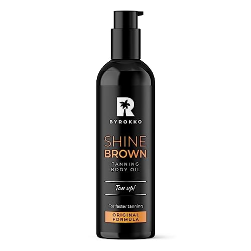 Byrokko Shine Brown Premium Tanning Accelerator Oil (150 Ml), Xxl Tanning Oil For Outdoor Sun Or Sunbed, Suntan Oil With Luscious And Fresh Orange Scent, Achieve A Natural Tan With Natural Ingredients #TOP12