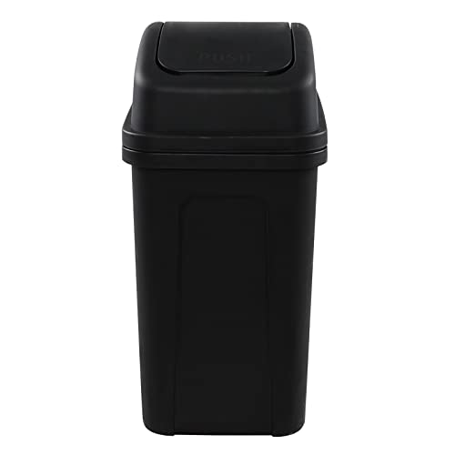 Caneca de Basura Plástica 1.8 Galones Negra con Tapa Basculante miniatura 7