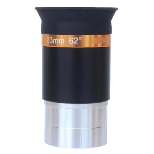 Ocular gran angular de 62 grados y 23 mm para telescopios con imágenes nítidas de 1,25''