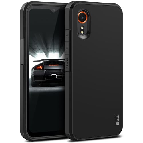 BEZ Hülle für Xcover 7 Hülle, Handyhülle Tasche Stoßfestes Kompatibel für Samsung Xcover 7, [Heavy Duty Serie] Outdoor Dual Layer Armor Hülle Handy Schutzhülle Robuste, Schwarz