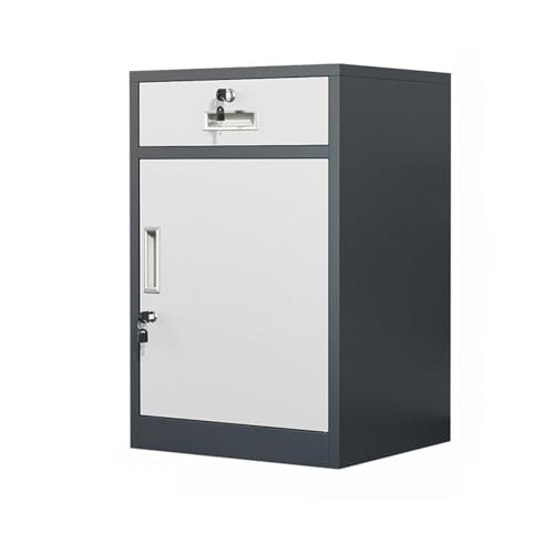 Gabinete de almacenamiento móvil de metal con cajones con cerradura, estantes ajustables para la organización de la oficina en casa, diseño duradero para un almacenamiento y almacenamiento eficientes