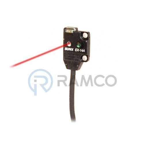 SUNX EX-14A Ultra-Slim Front Sensing Convergent Photoelectric Sensor - 2 to 25mm Sensing Range - Light-On - NPN
