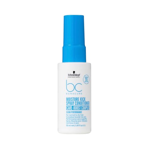 Schwarzkopf Professional Bonacure Moisture Kick Spray Conditioner Cheveux Normaux À Secs Complexe De Soins Végan Care Boost Complex Hydratant Démêlant 50 ml