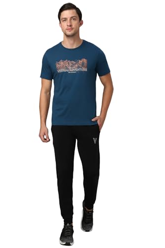 Image of Van Heusen Men's Athleisure Graphic T-Shirt - Comfortable Crew Neck| Soft Breathable Cotton Blend | Casual Wear Style | Summer Favorite | Style 60054