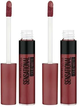 Image of Maybelline New York Lipstick, Matte Finish, Non-Sticky and Non-Drying, Sensational Liquid Matte, 21 Nude Nuance, 7ml (Pack of 2)