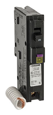 Square D HomeLine 20 amps Arc Fault/Ground Fault Single Pole Circuit Breaker