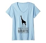 Photo Gallery donna sii una giraffa giraffa divertente maglietta con collo a v Photo Gallery donna sii una giraffa giraffa divertente maglietta con collo a v