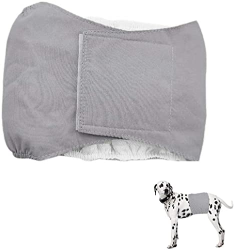 JWDS Ropa interior higiénica para perras con perros y perros con perros con perros y gatos, pañales para incontinencia, ropa interior gris - L