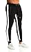 Ouber Men's Gym Jogger Pants Slim Fit Workout Running Sweatpants with Zipper Pockets Black,L