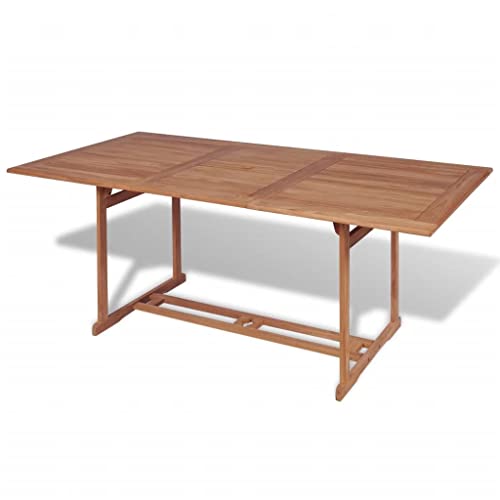 vidaXL Tavolo da Pranzo da Giardino Rettangolare Tavola Esterni Tavolino per Patio Tavolinetto da Giardino Tavola da Esterni Legno di Teak