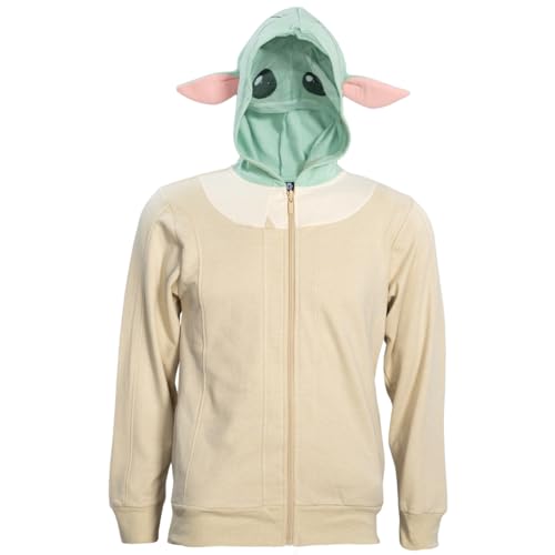 Mad Engine Star Wars Yoda Kids Boys Hoodie Mask with Ears Halloween Costume Cosplay Multicolored