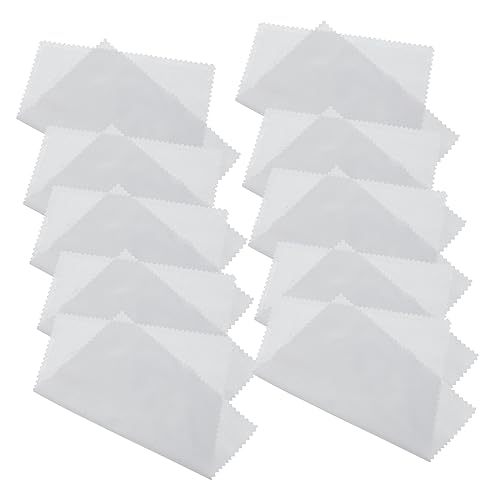 STOBAZA 50Pcs Microfiber Jewelry Cleaning Cloths Compact Reusable and Quick Drying Cloths for Keeping Jewelry Clean and Shiny for Rings Necklaces and More