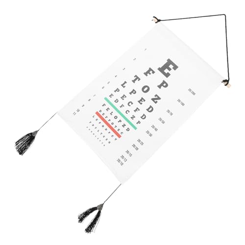 Ciieeo Pocket Eye Chart Wear Resistant Canvas Vision Test Chart Standard Eye Exam Chart with Frame Portable Visual Testing Chart for Home and Clinic Use