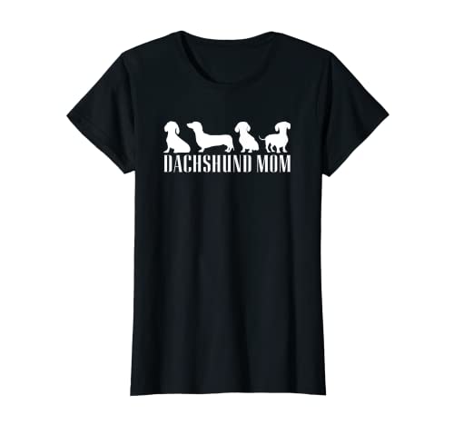 Mujer Dachshund Mamá Wiener Doxie Gráfico Perro Amante Camiseta