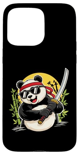 Samurai Panda With Katana Sunglasses Funny �X�}�z�P�[�X iPhone 15 Pro Max �p
