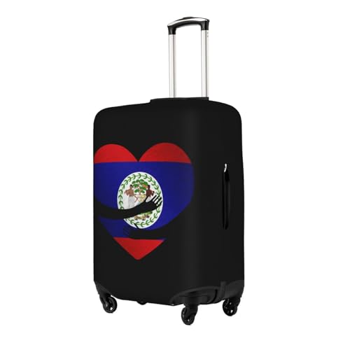 Travel Luggage Cover Belize Belizean Flag Heart Fashion Washable Baggage Suitcase Protector Fit For Luggage Small2
