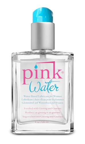 PINK Water 4oz Glass - Premium Water Based Lubricant for Women - 4oz Glass Bottle