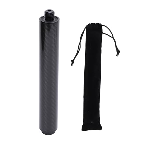 Segrehy Extensor de Billar de Bar Billar de la extensión de Carbono de 8 Pulgadas Extensor de Palo Profesional con tapón de Goma para la práctica de la Piscina Juegos Casuales Cue Sticks