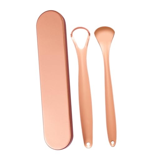 DEARMAMY Raschietto Per Lingua in Di Pulizia Orale Design Ergonomico Impugnatura Antiscivolo Per La Patina Della Lingua Casa Viaggio