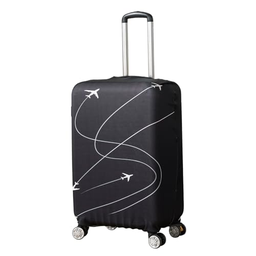 Image of HOKIPO Suitcase Covers for Trolley Suitcase, 220gsm Durable and Washable, Large (26-27inch) - Flight Path (AR-6345-D17)