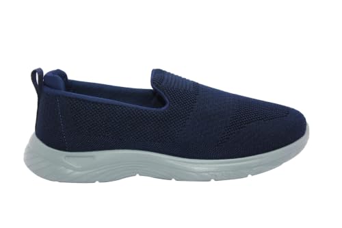 Image of WalkLine Women's Slip-On Walking Shoes | Lightweight Knitted Mesh Casual Sneakers | Soft PU Sole Comfortable Loafers | Breathable Running, Gym, Travel Shoes for Women